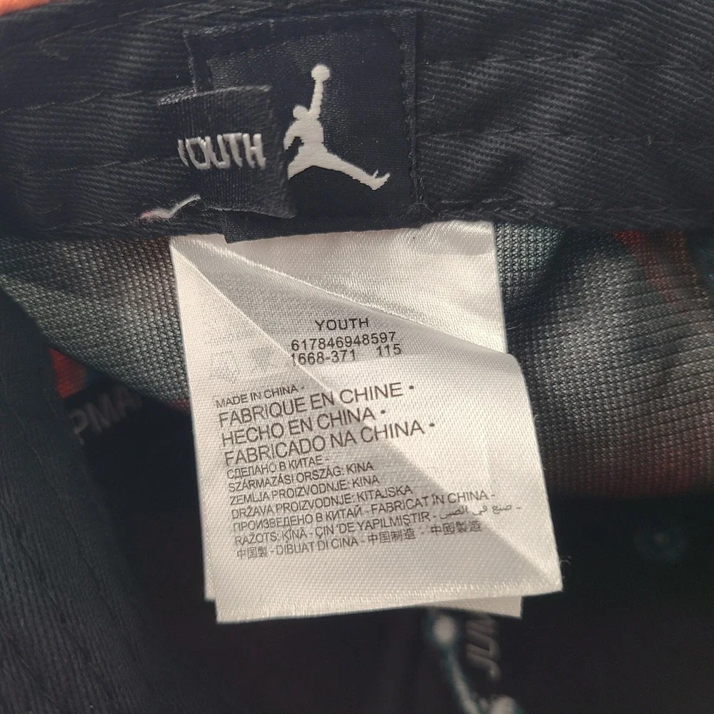 Youth Jordan Hat‎ Snapback Blue Red Geometric Air Jumpman Logo Basketball Boys